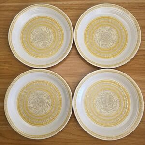 Vintage Franciscan Hacienda Gold Earthenware Salad Plates Mid Century Modern